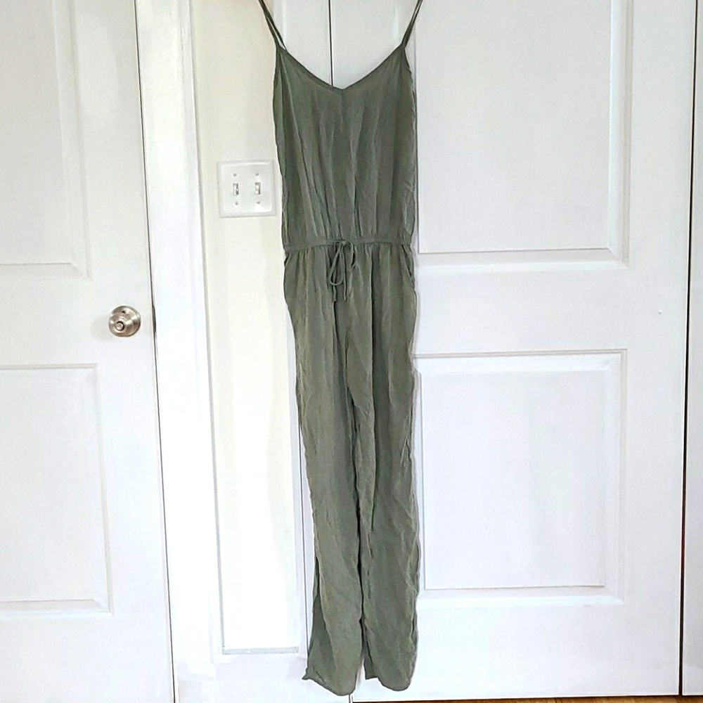 Wasabi + Mint small jumpsuit w/ pockets!